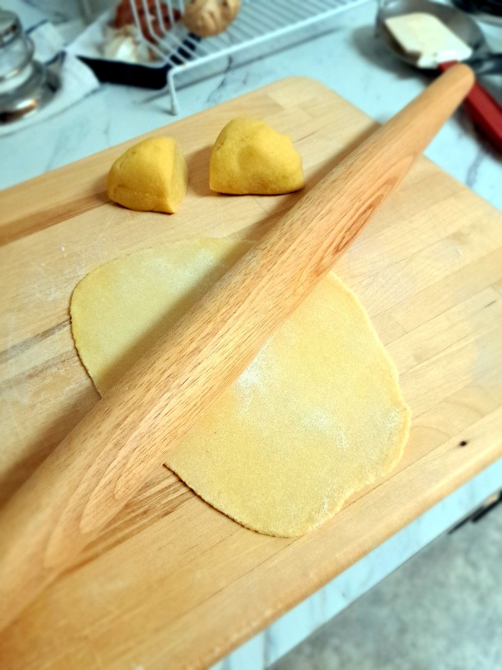 Pasta Sheet on a wooden board