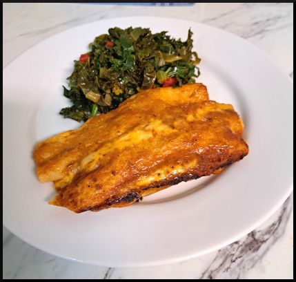 Pork Enchiladas with Kale Greens